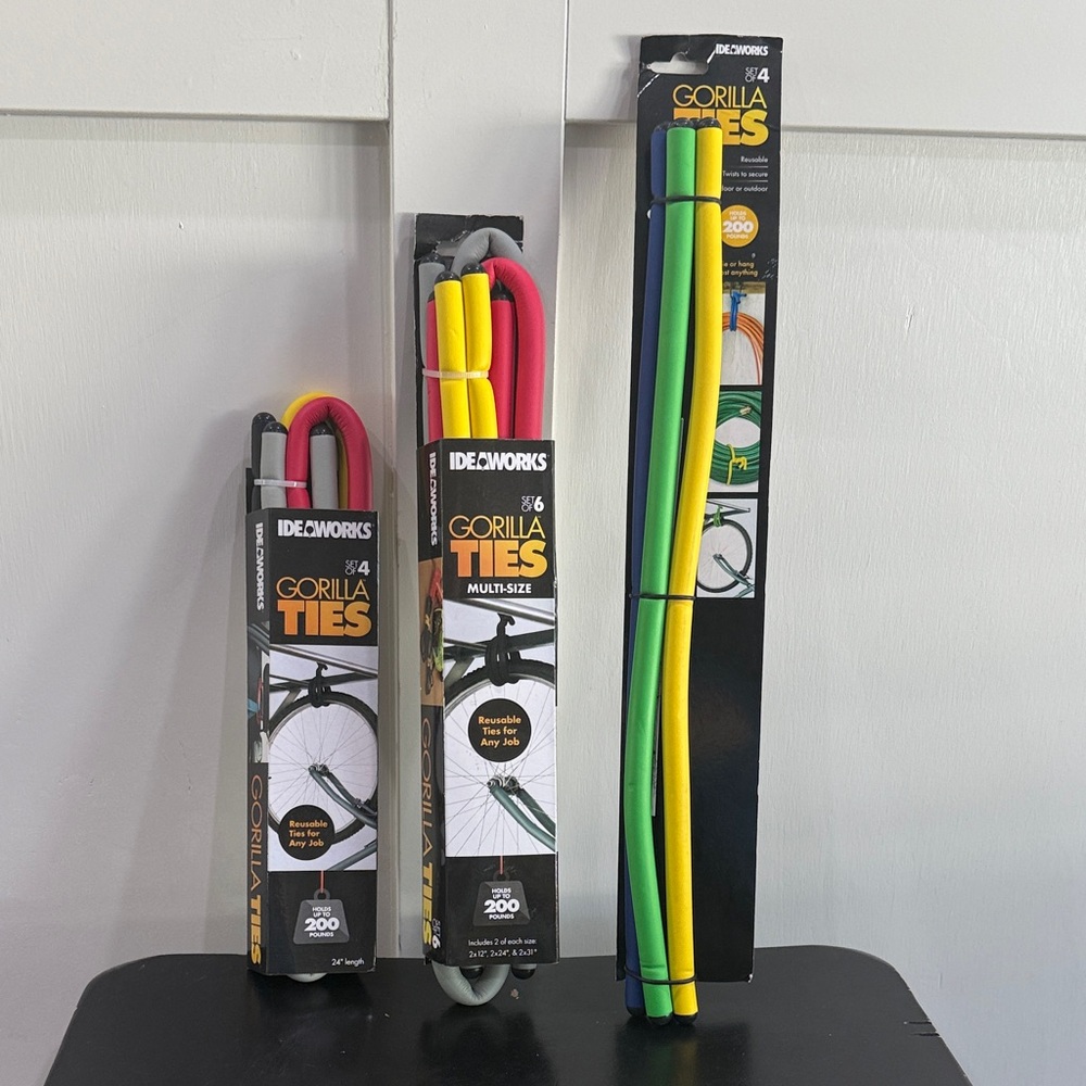 Ideaworks Gorilla Ties Multi-Size Set- 3 packages included